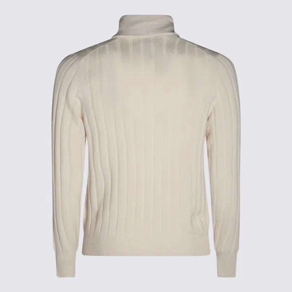 BRUNELLO CUCINELLI Ecru Wool Knitwear In Beige Product Image