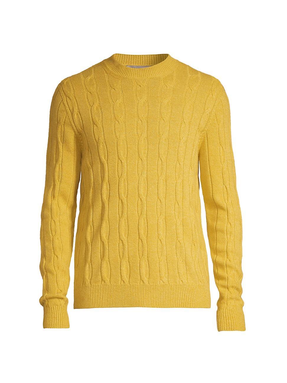 Mens Cable-Knit Cashmere Sweater Product Image