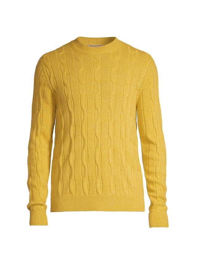 Mens Cable-Knit Cashmere Sweater Product Image