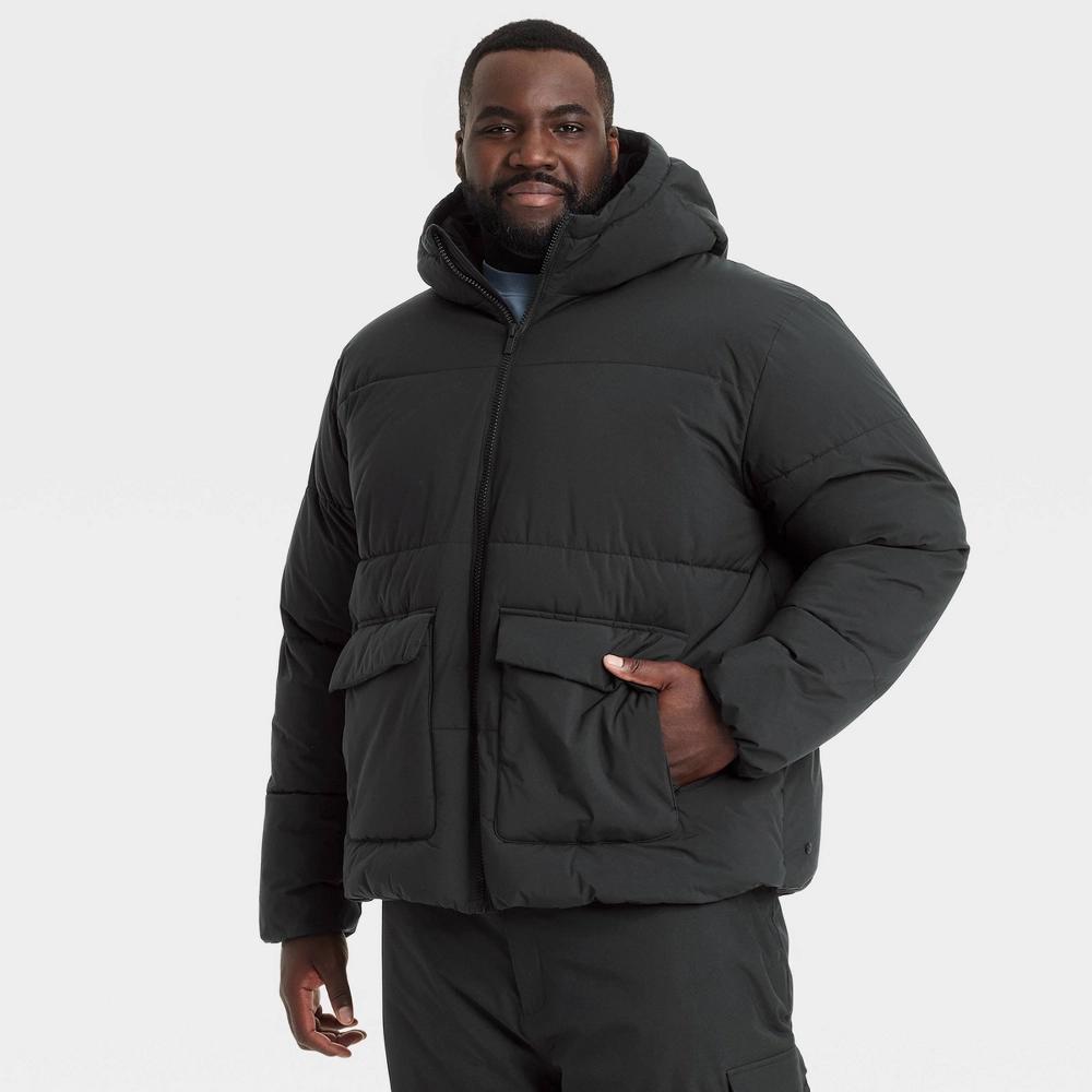 Men's Big Heavy Puffer Jacket - All In Motion™ Black 4XL Product Image