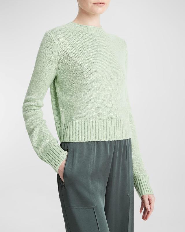 Plush Silk Knit Crew Sweater Product Image