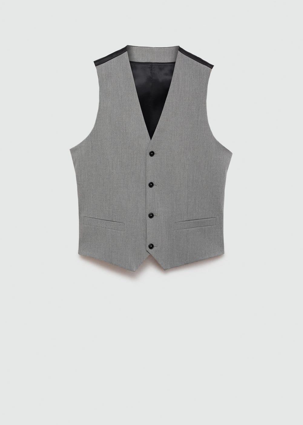 MANGO MAN - Super slim-fit stretch fabric suit vest greyMen Product Image