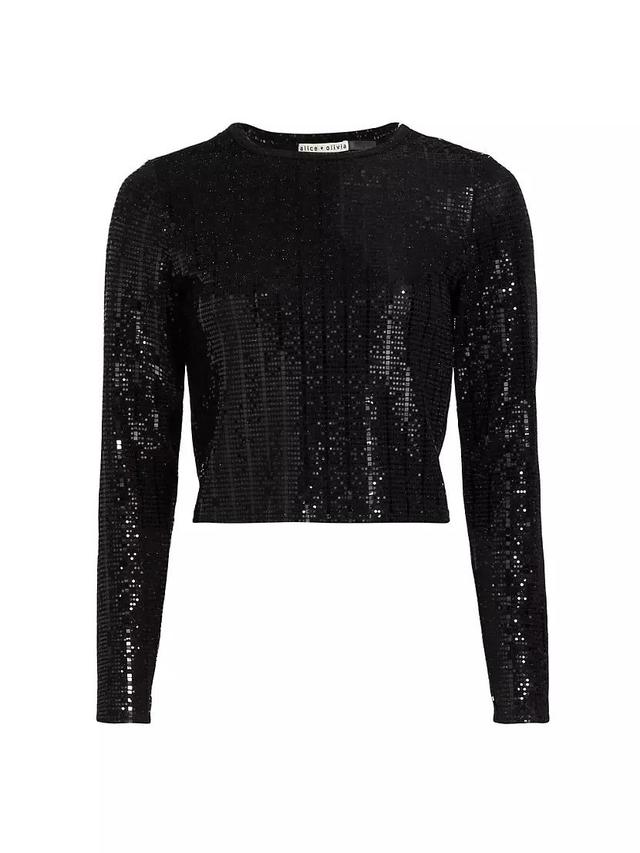 Delaina Sequined Crop Top Product Image