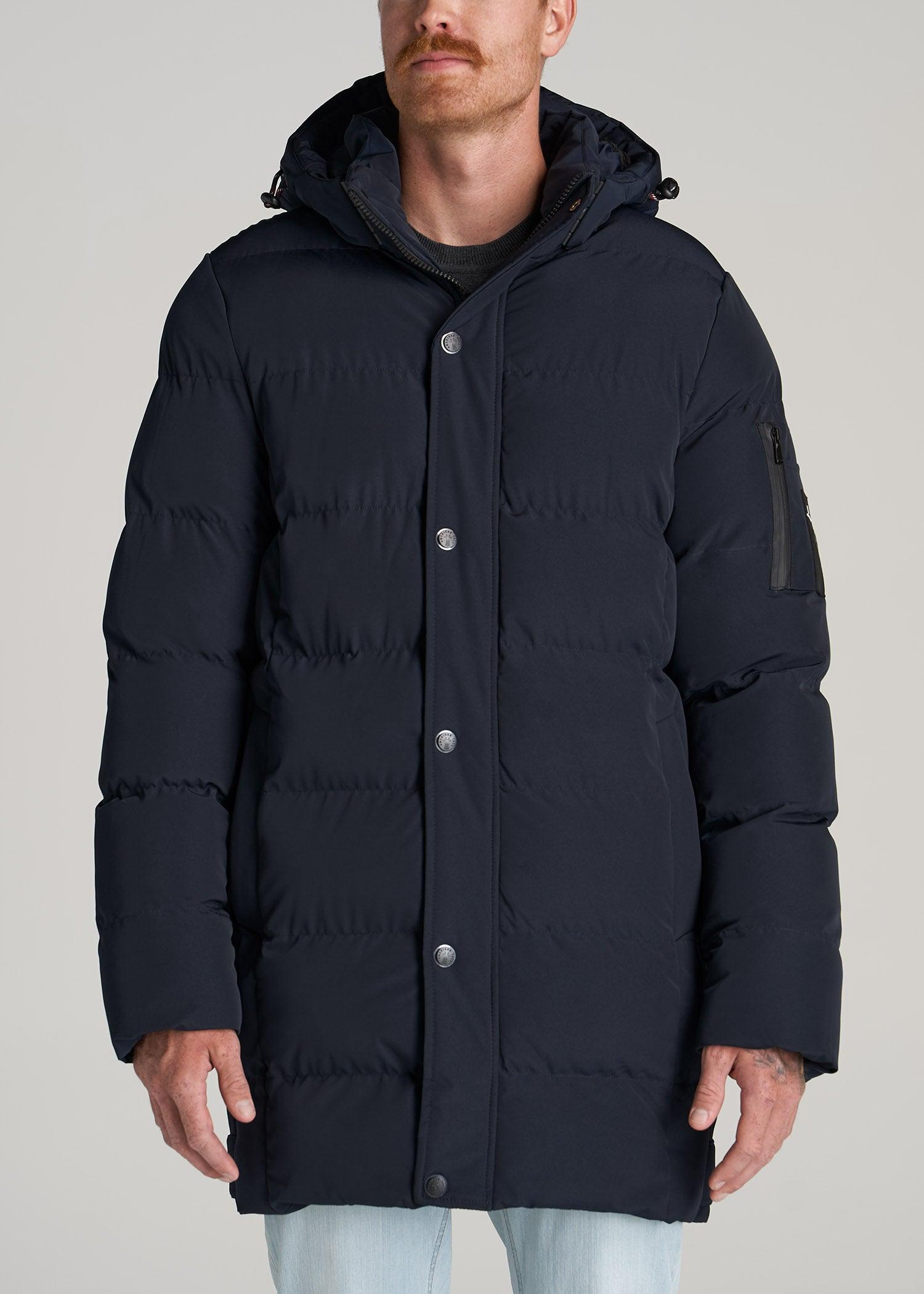 American Tall X Point Zero Long Quilted Men’s Tall Parka in Navy Product Image