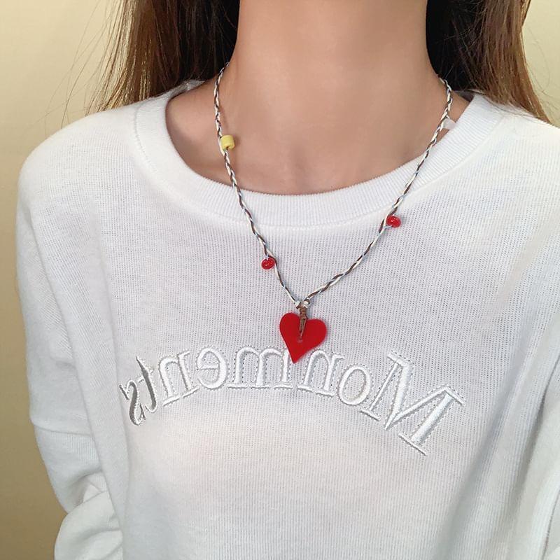 Dog / Heart Pendant Beaded Layered Necklace Product Image