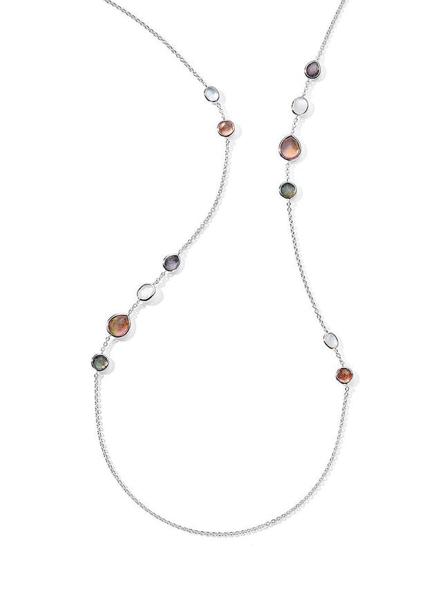 Womens Rock Candy Sterling Silver & Multi-Stone Station Necklace Product Image