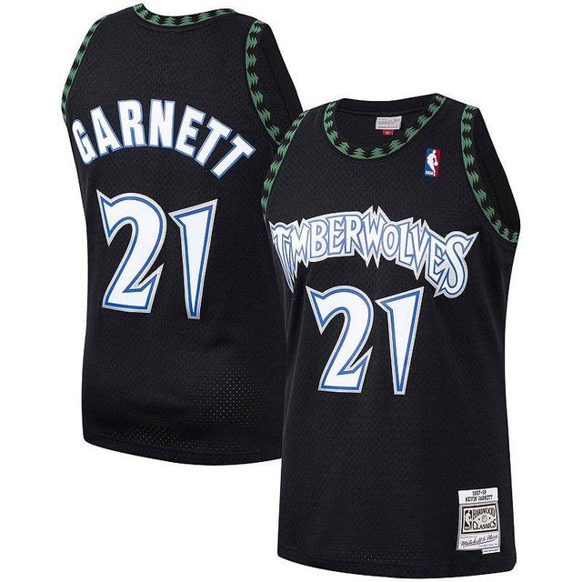 Mens Mitchell & Ness Kevin Garnett Minnesota Timberwolves 1997-98 Hardwood Classics Swingman Player Jersey Product Image