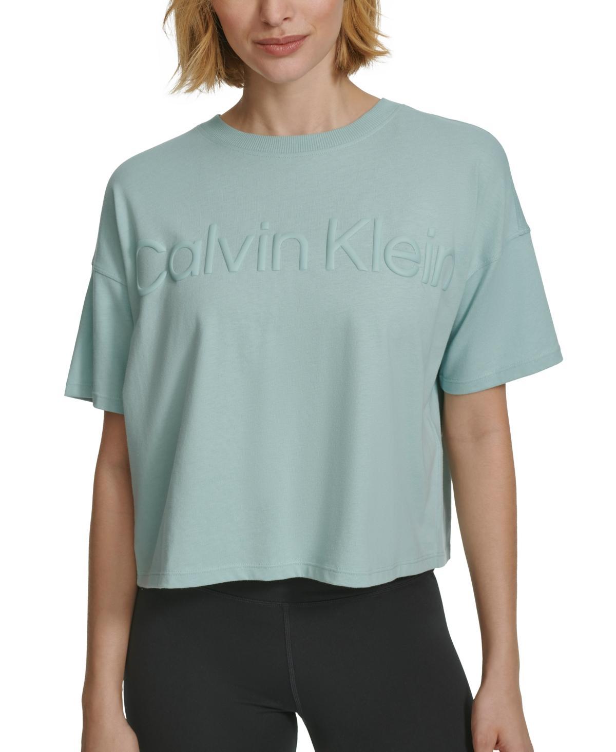 Women's Cotton Raised Logo Cropped T-Shirt Product Image