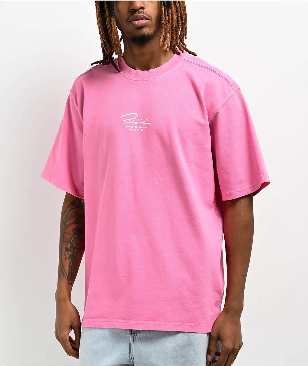 Primitive Angelo Pink Heavyweight T-Shirt Product Image