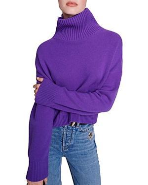 Womens Purple Cashmere Sweater Product Image