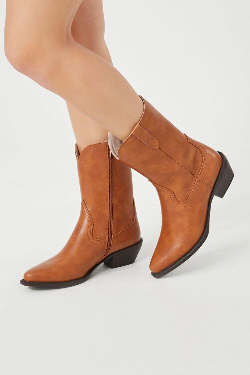 Faux Leather Pointed Booties | Forever 21 product image