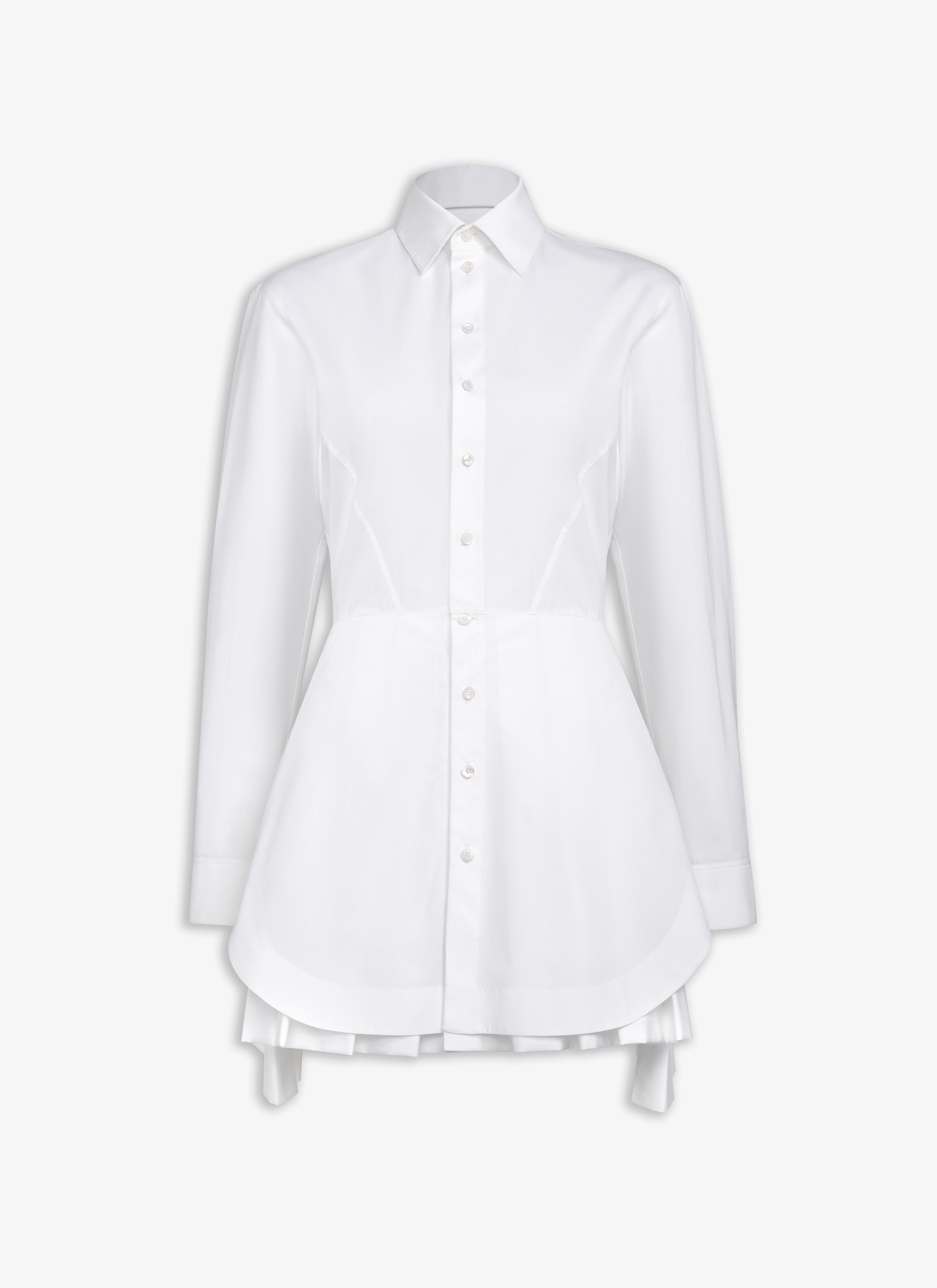 White POPLIN SHIRT DRESS Product Image