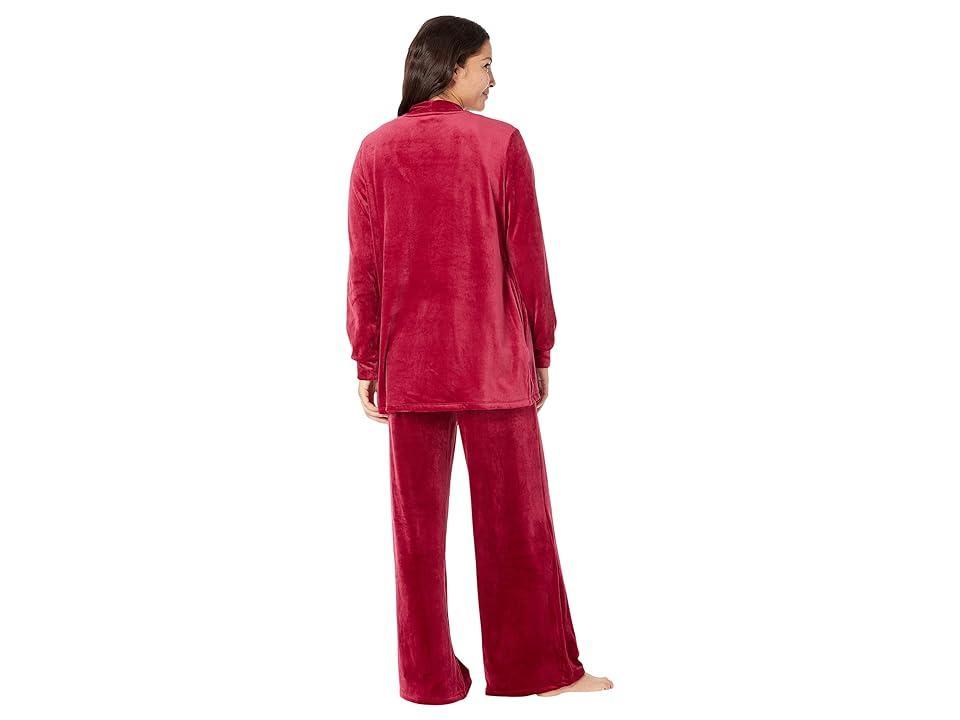 DKNY Long Sleeve Layer Crop Tank Pants Set (Rumba ) Women's Pajama Sets Product Image