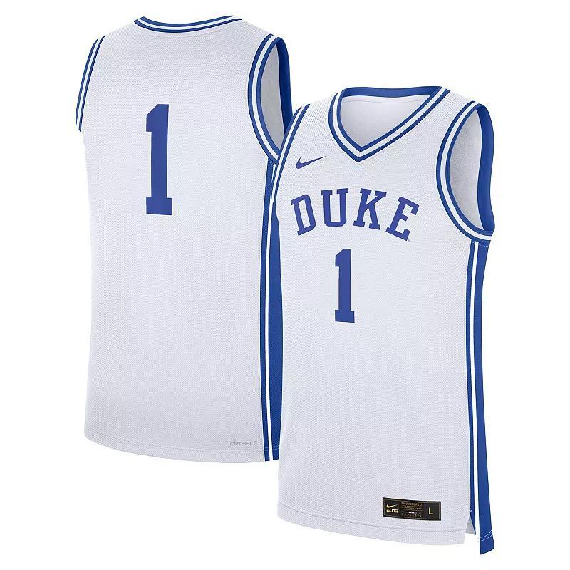 Mens Nike #1 Duke Blue Devils Home Replica Jersey Product Image