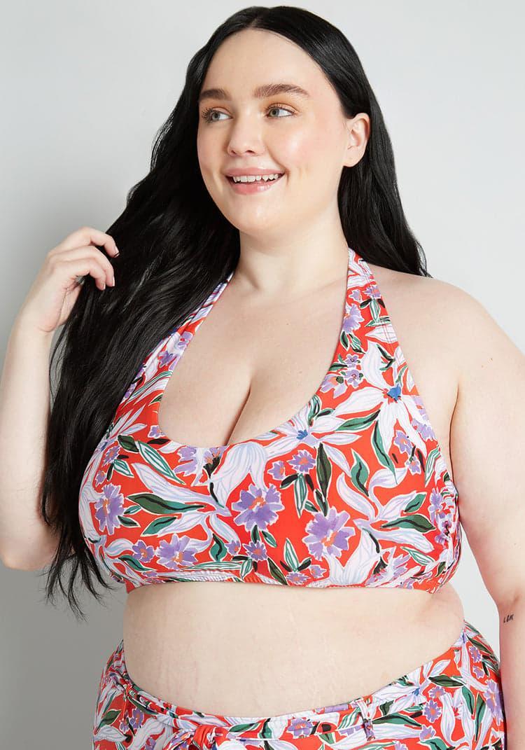 Allison Halter Bikini Top in Floral Product Image