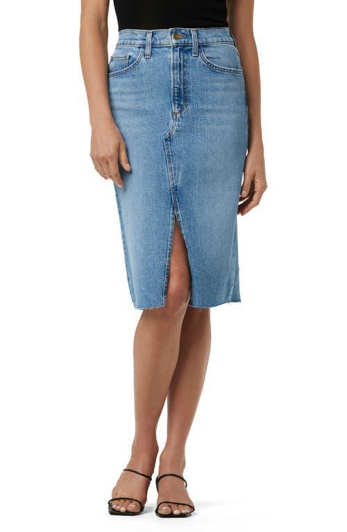 Womens The Joplin Denim Raw-Hem Skirt product image