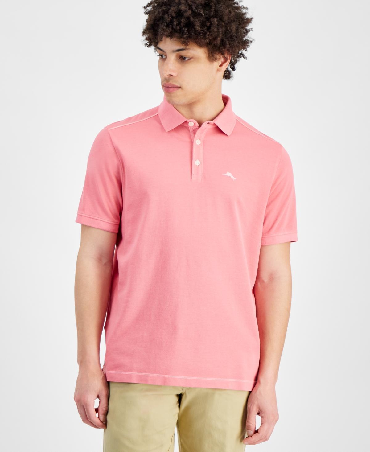 Tommy Bahama Mens Lookout Washed Solid Short-Sleeve Polo Shirt Product Image