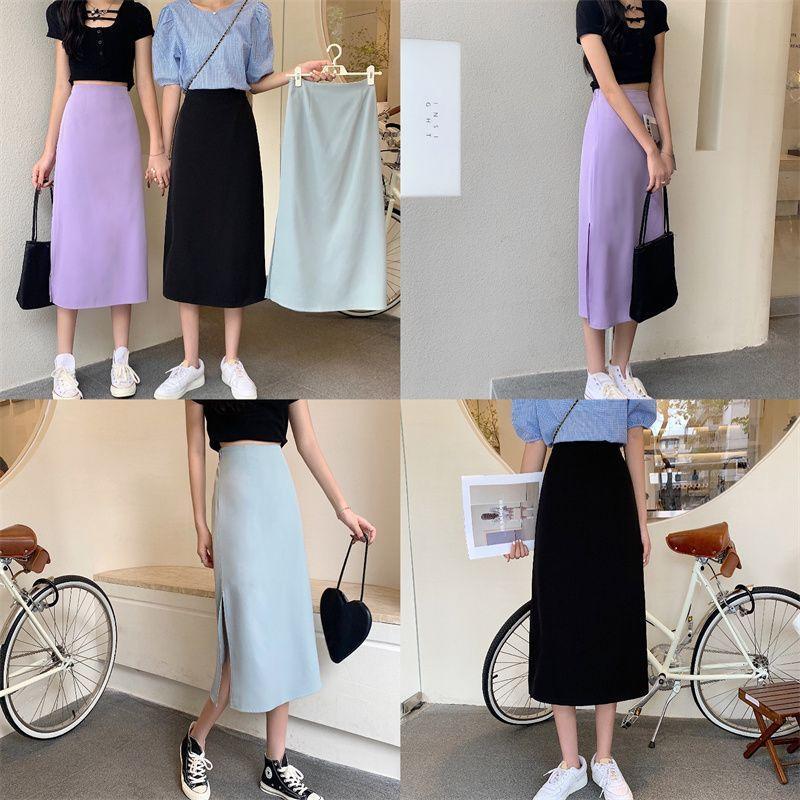 Denim Midi Skirt Product Image