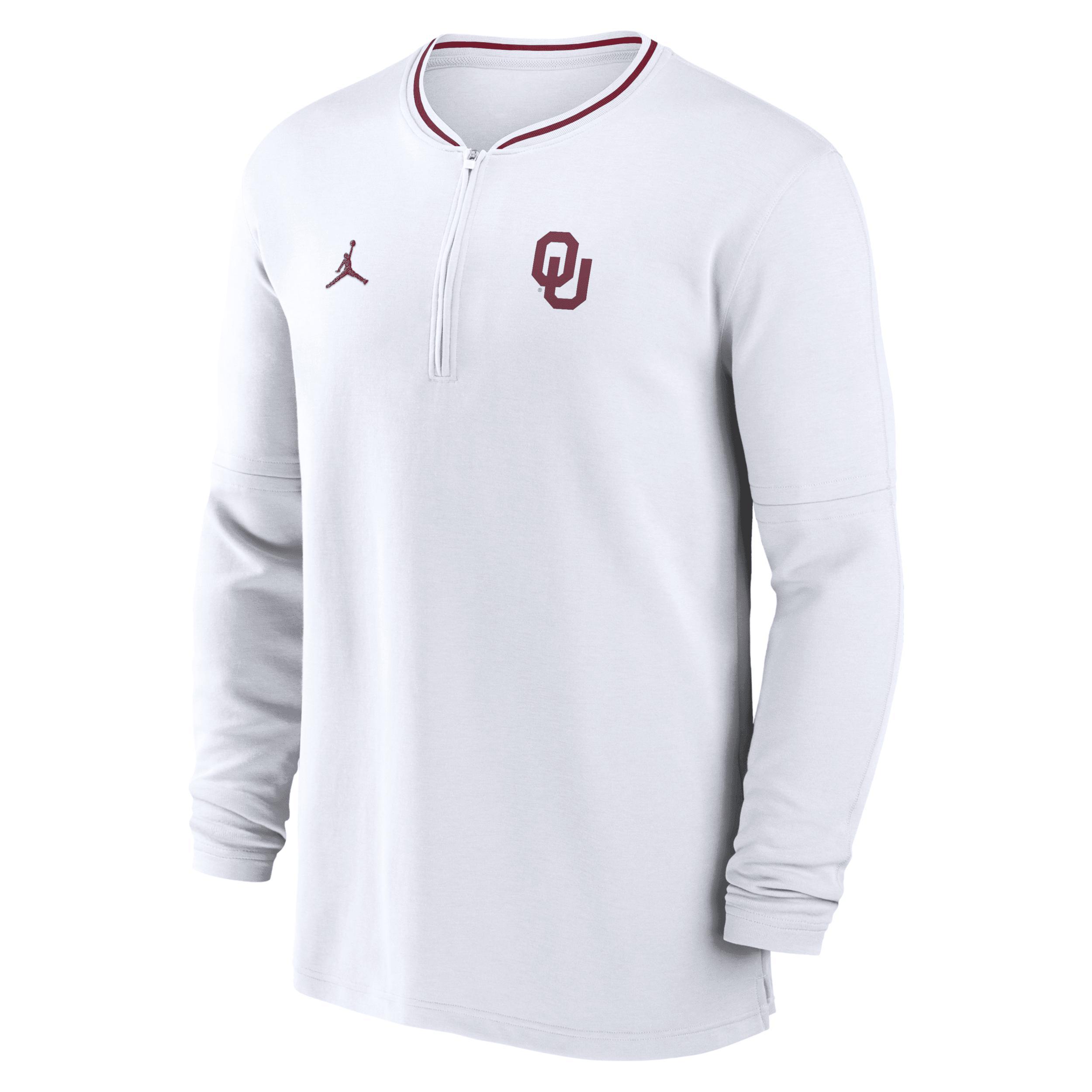 Men's Oklahoma Sooners Sideline Coach Jordan Dri-FIT College 1/2-Zip Long-Sleeve Top Product Image