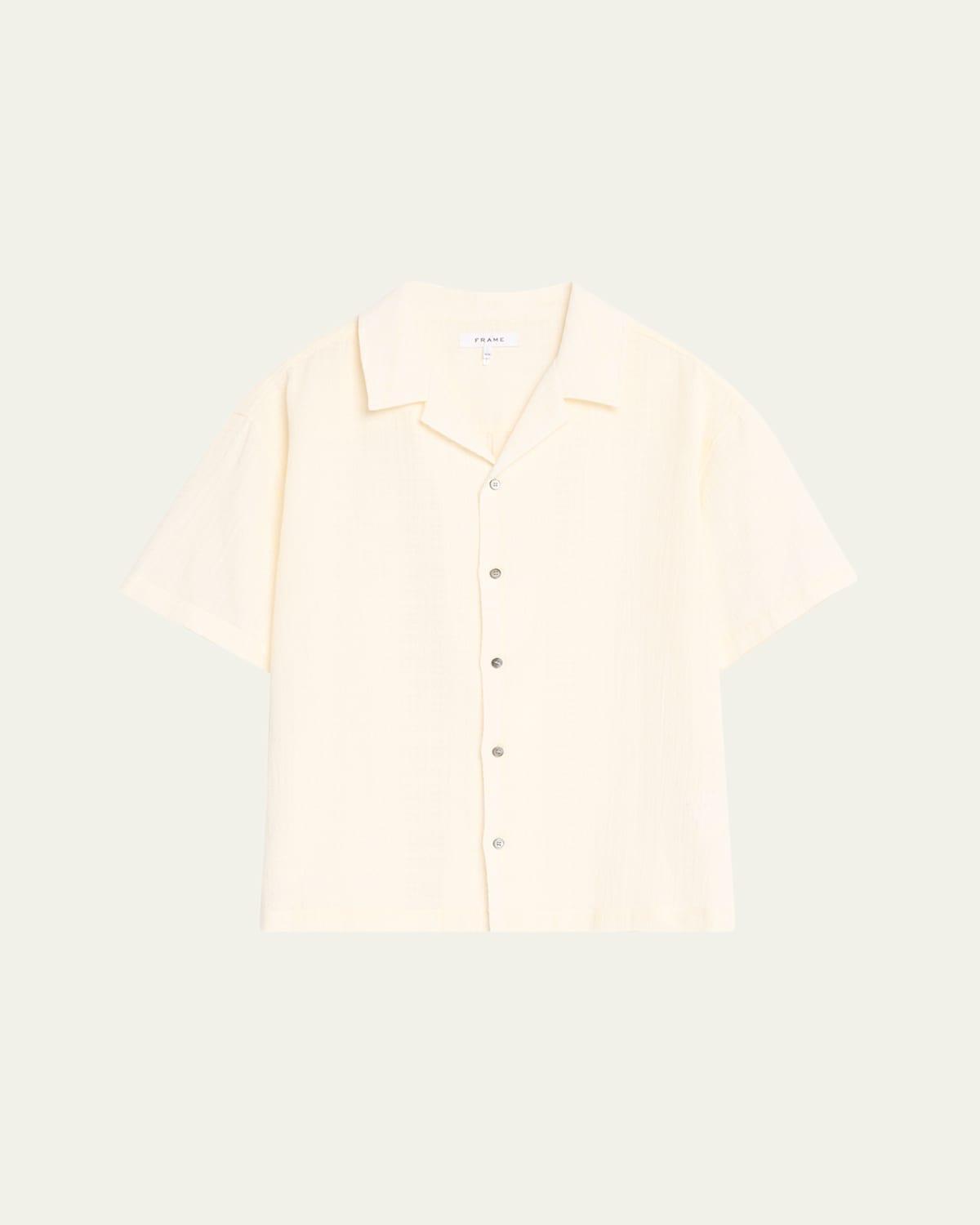 Men's Textured Cotton Camp Shirt Product Image