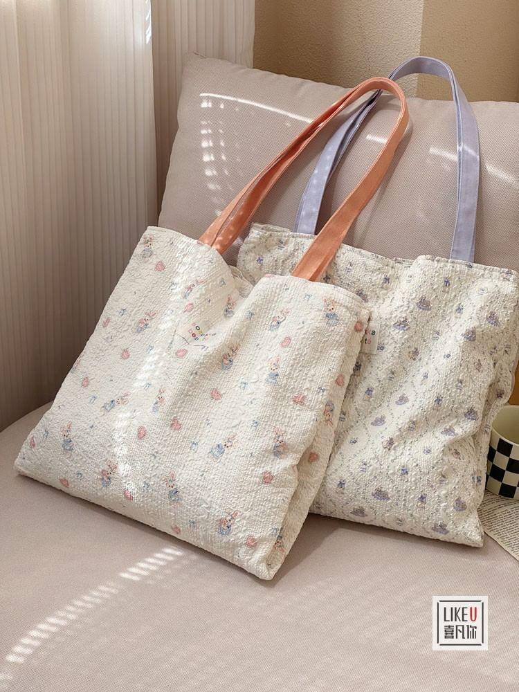 Printed Canvas Tote Bag Product Image