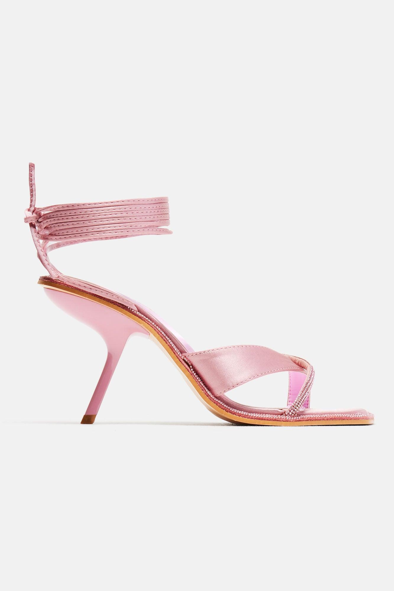 Aligned With You Heeled Sandals - Pink Product Image