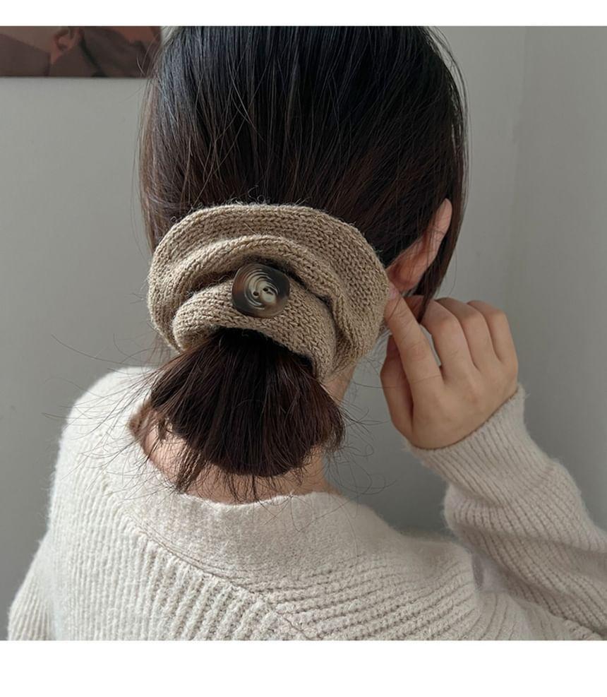 Buttoned Fabric Scrunchie Product Image