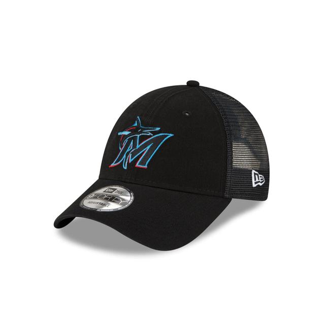 Miami Marlins 9FORTY Trucker Hat Male Product Image