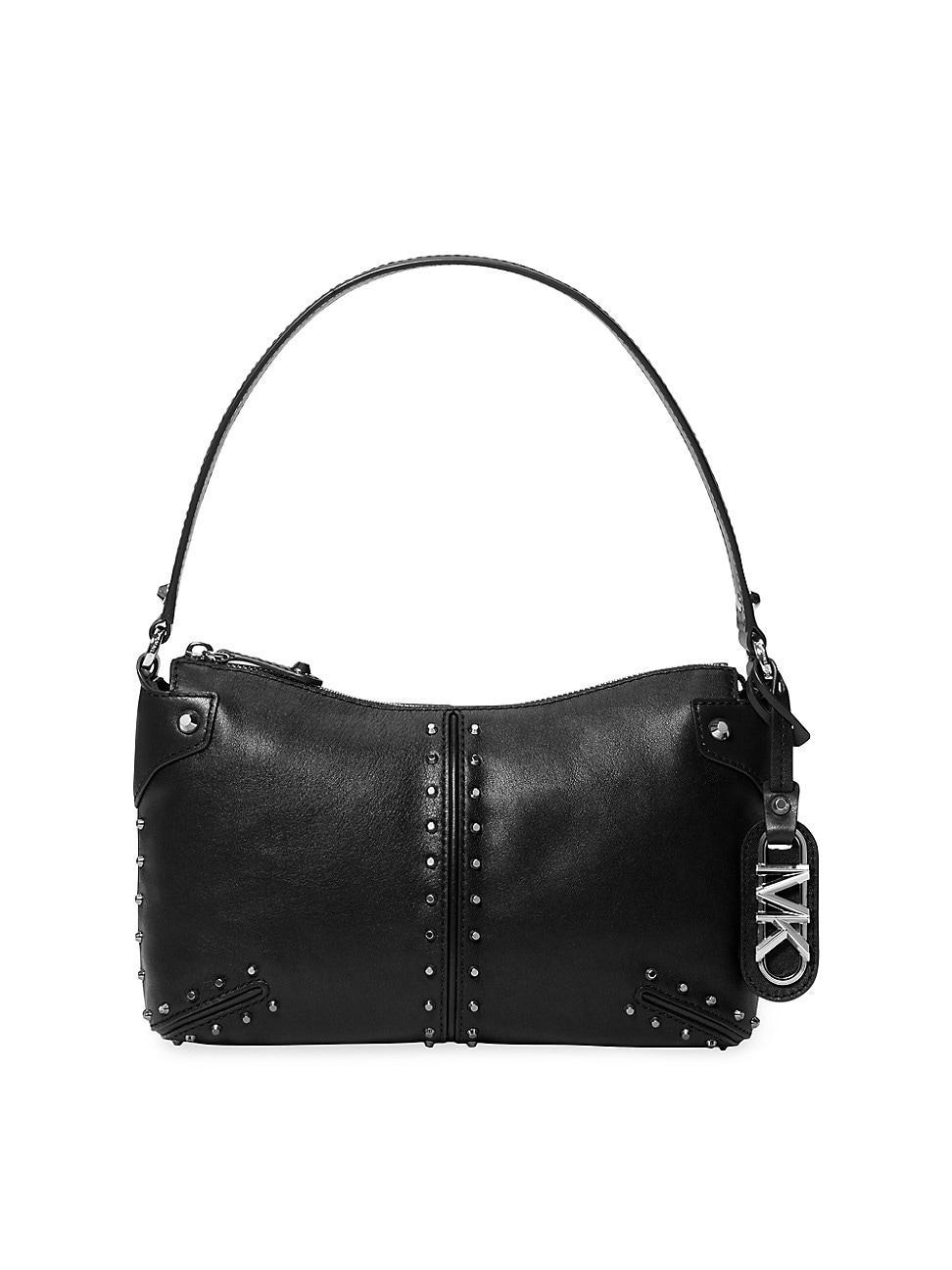 Astor Large Studded Leather Shoulder Bag Product Image