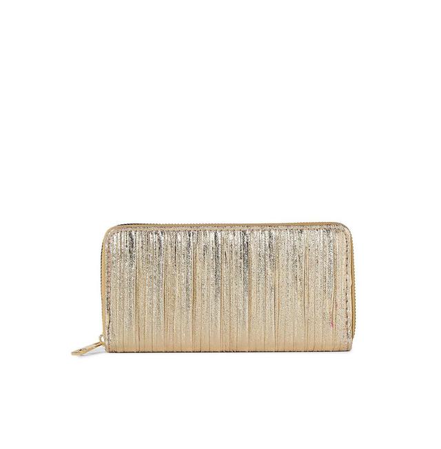 Haute Sauce Womens Metallic Ripple Wallet - Gold Product Image