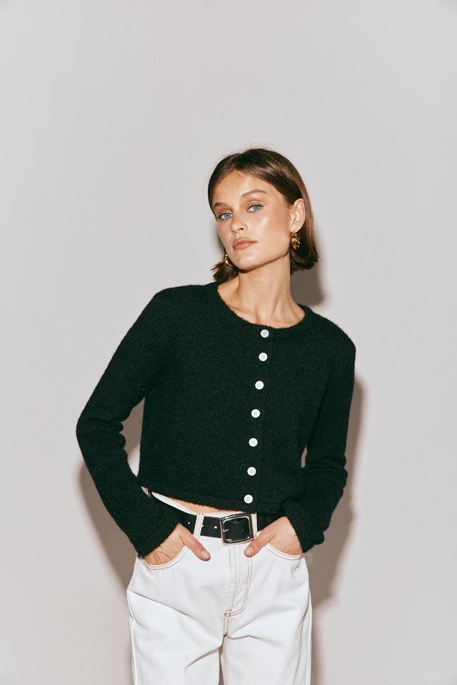 Lotta Knit Cardigan Black Product Image