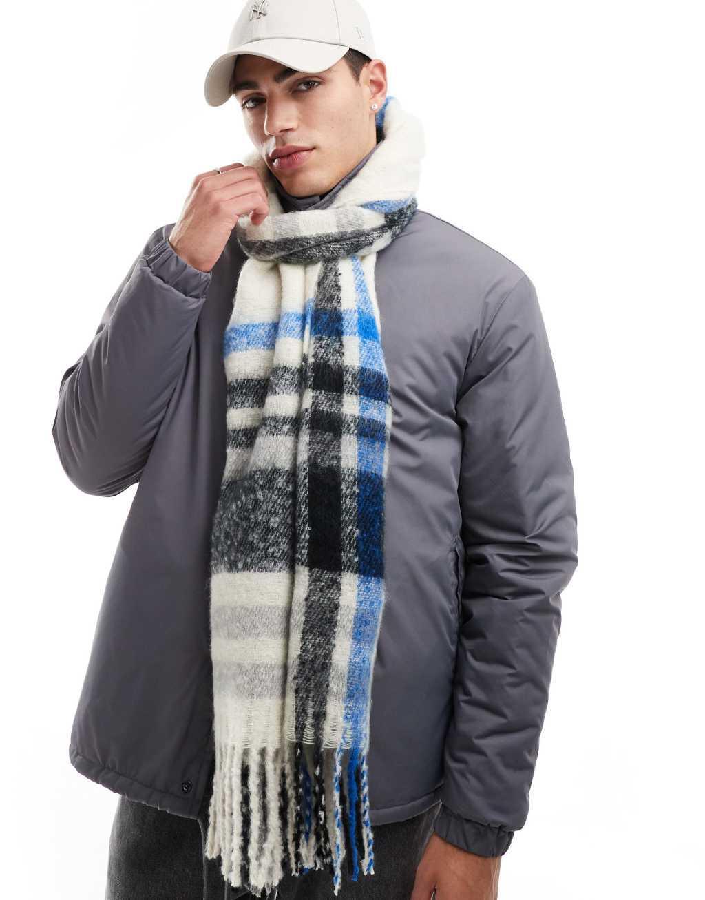 ASOS DESIGN checked blanket scarf Product Image