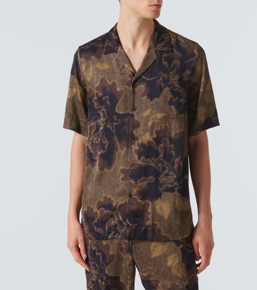 DRIES VAN NOTEN Mens Brown Carltone Jacquard-pattern Regular-fit Woven Shirt In 703 - Brown Product Image