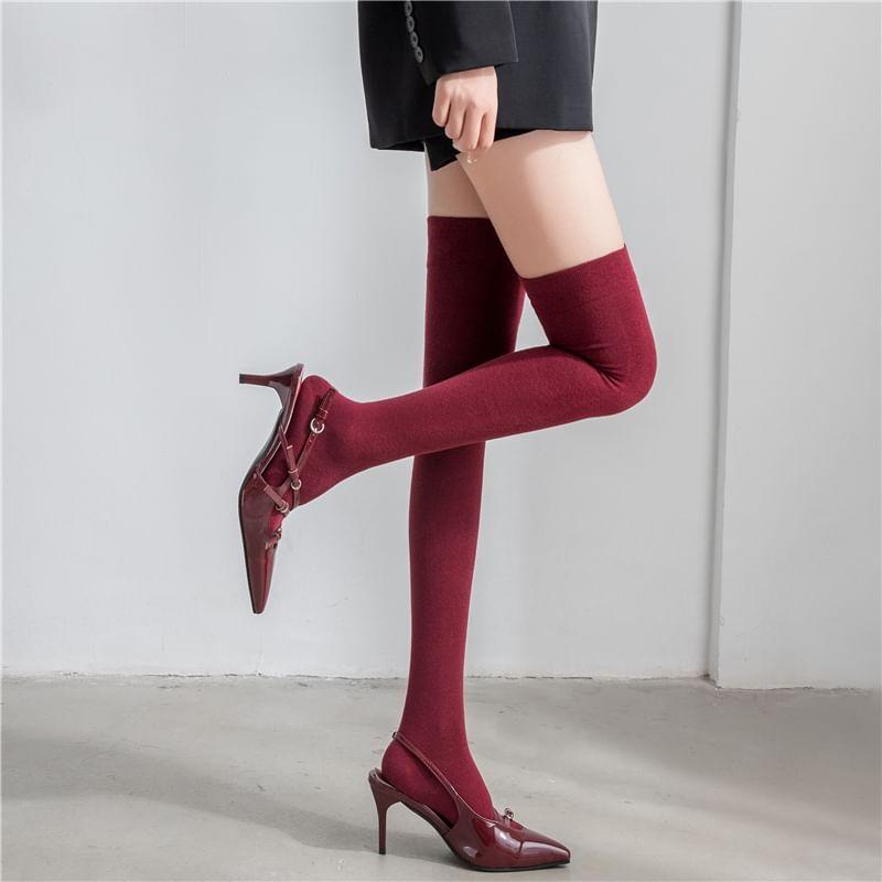 Plain Over-The-Knee Socks / Knee High Socks Product Image