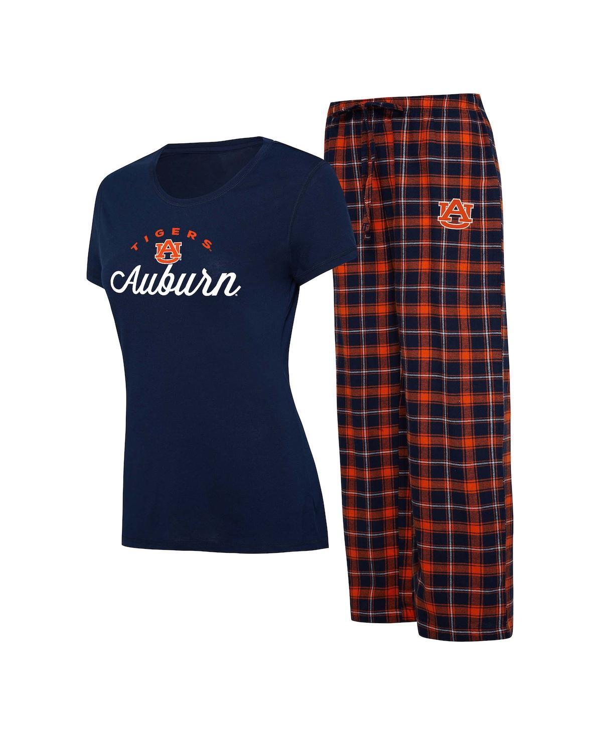 Womens Concepts Sport Navy Auburn Tigers Arctic T-shirt and Flannel Pants Sleep Set - Navy Product Image