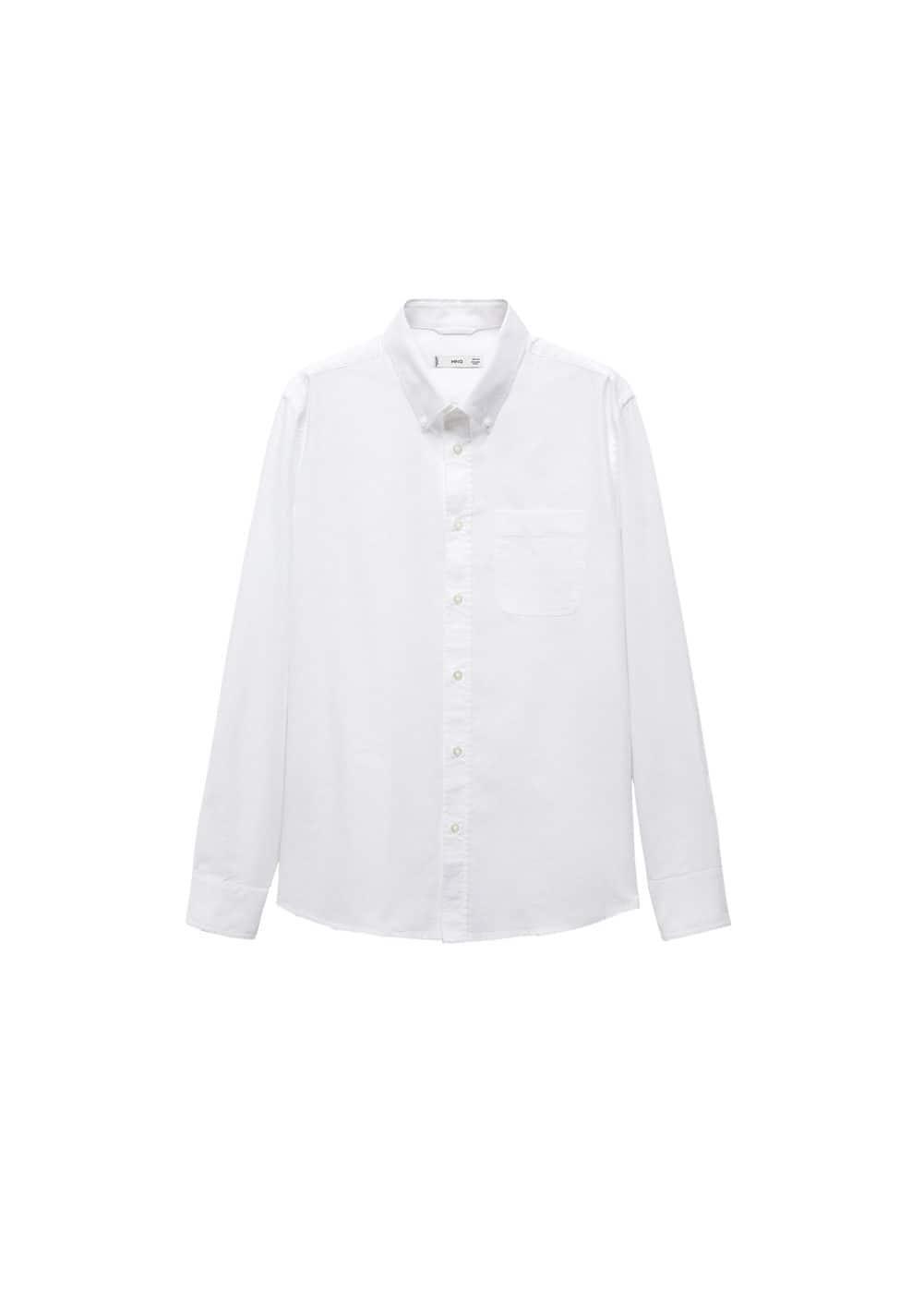 MANGO MAN - Regular fit Oxford cotton shirt whiteMen Product Image