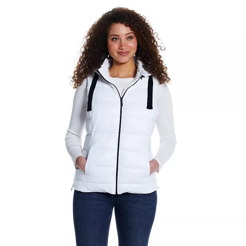 Womens Weathercast Hooded Puffer Vest Product Image