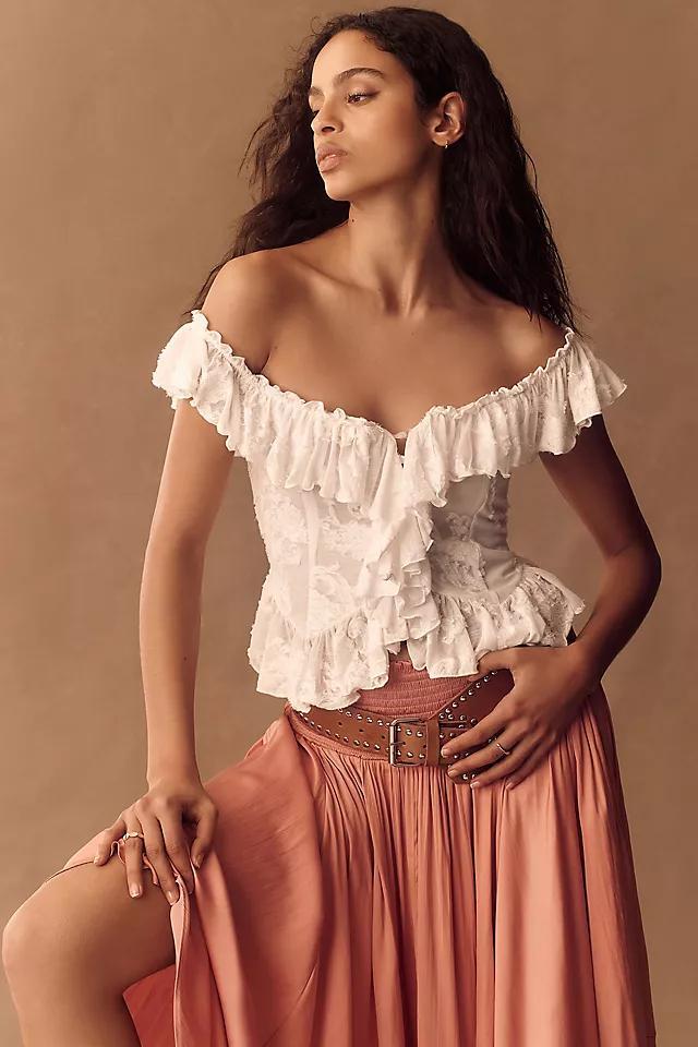 By Anthropologie Off-The-Shoulder Ruffled Top Product Image