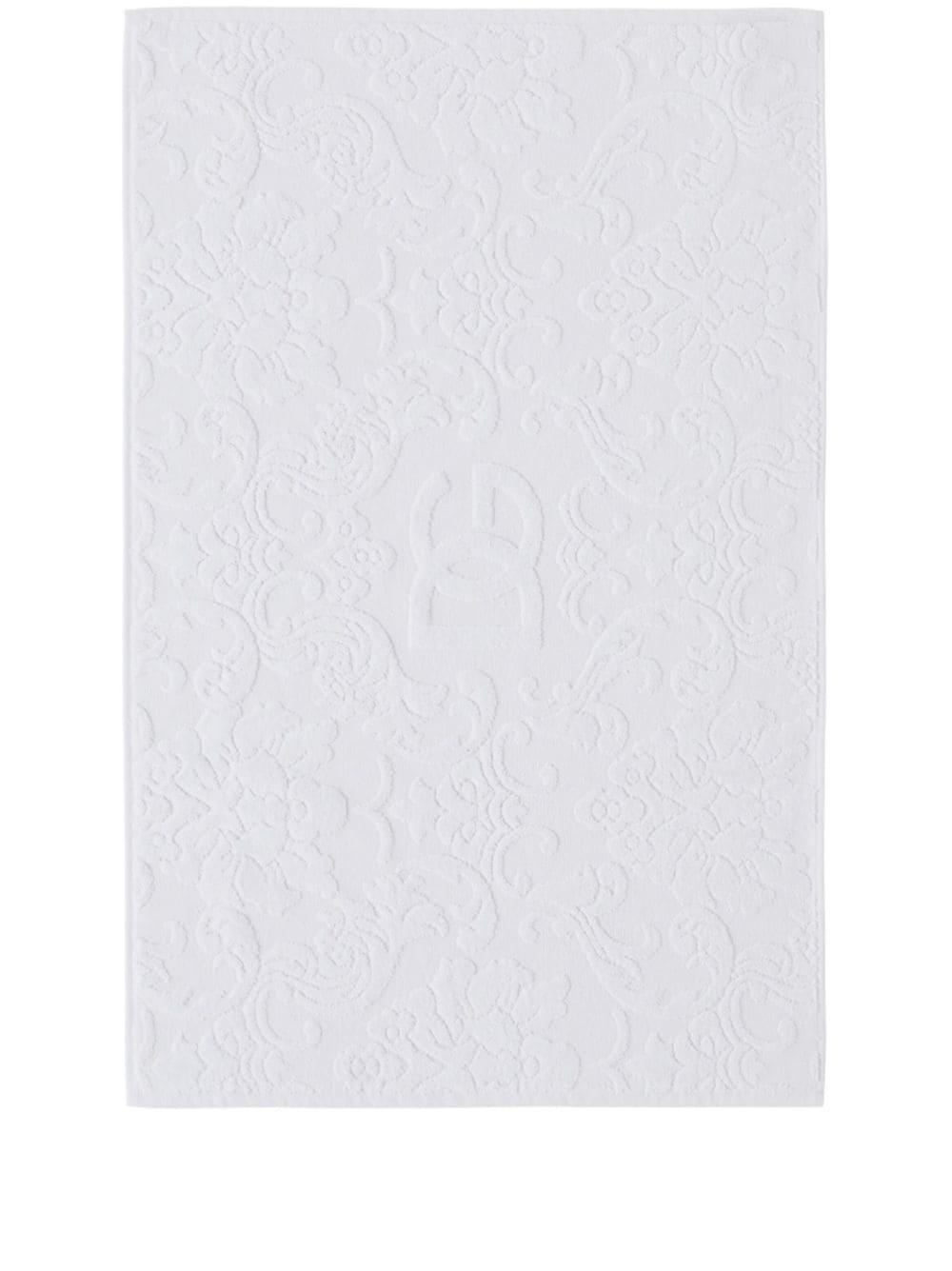 White Logo Jacquard Bath Mat Product Image