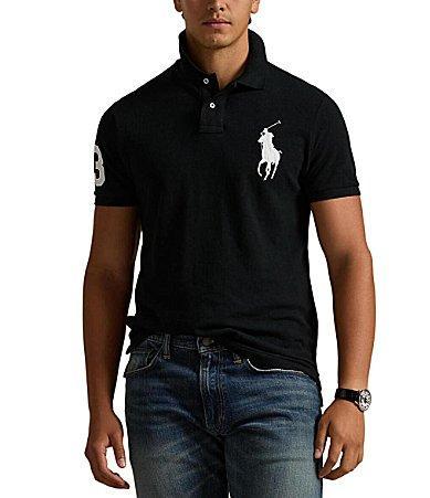 Polo Ralph Lauren Big Pony Custom Slim Fit Mesh Polo Shirt Product Image