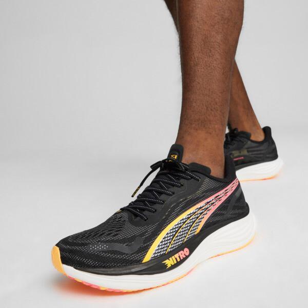 PUMA Velocity NITROâ¢ 3 Men's Running Shoes in Black/Silver/Sun Stream Product Image