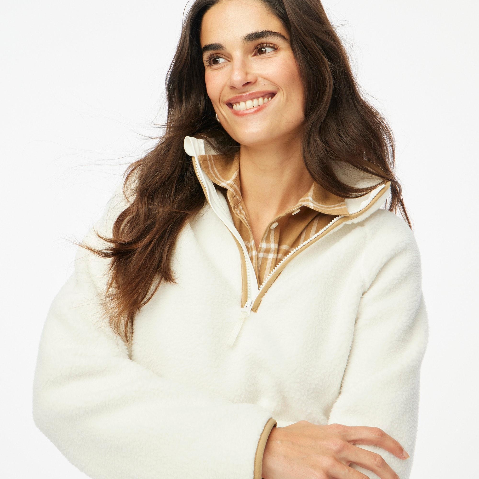 Sherpa half-zip tunic pullover Product Image