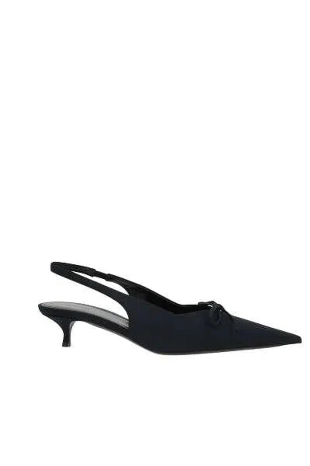 BALENCIAGA Knife Bow-detailed Slingback Pumps In Black Product Image