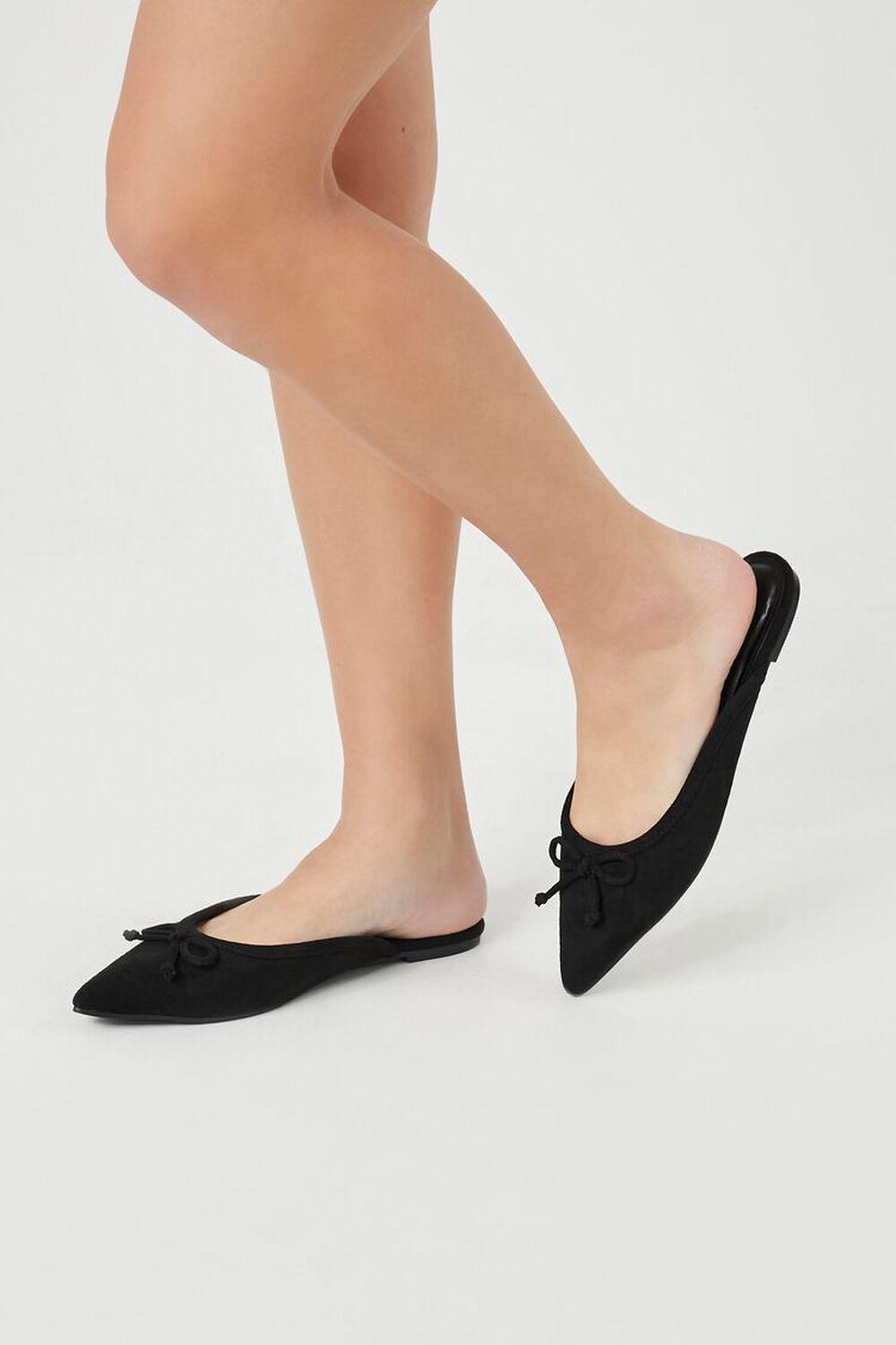 Pointed-Toe Bow Mules | Forever 21 Product Image