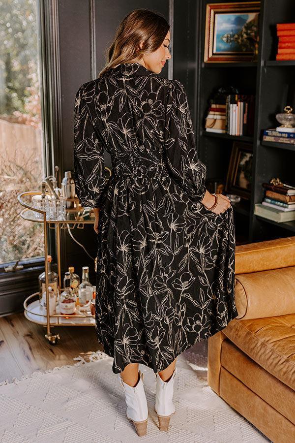 Calmer Days Floral Midi in Black Product Image