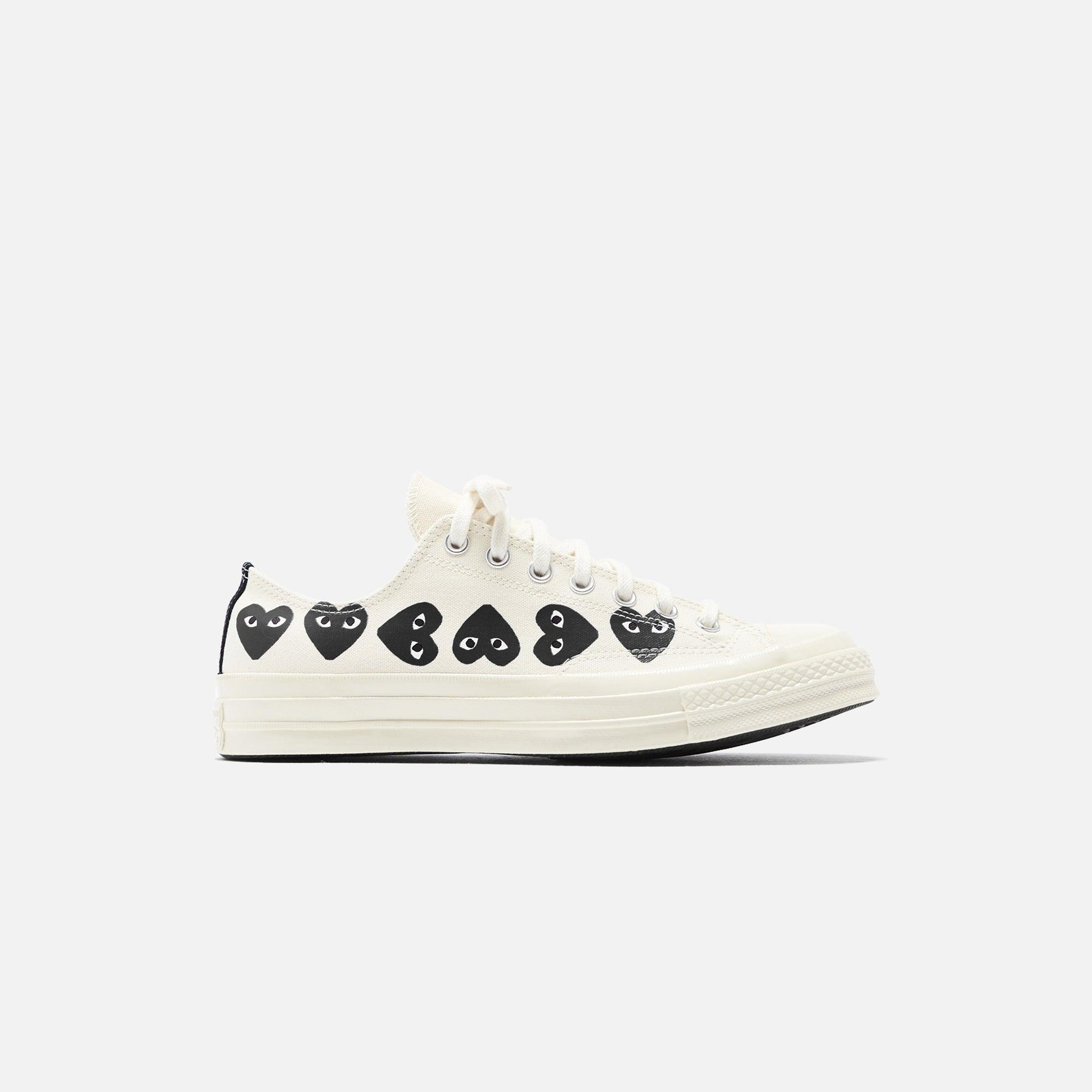 Comme Des Garçons Play x Converse Multi Heart Low Top - Beige / Black Male Product Image