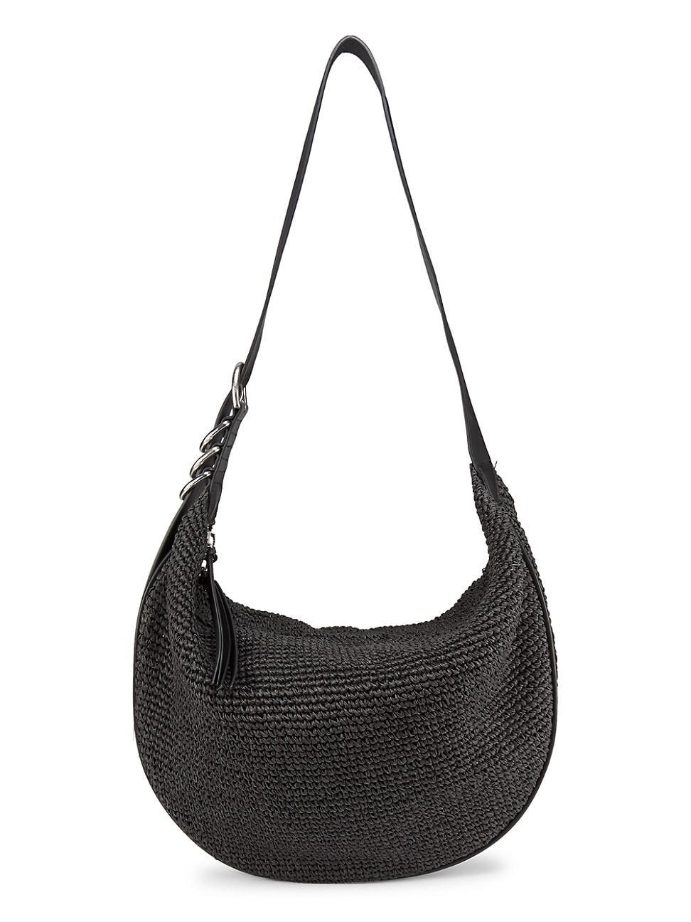 Womens Spire Leather-Trimmed Hobo Bag Product Image