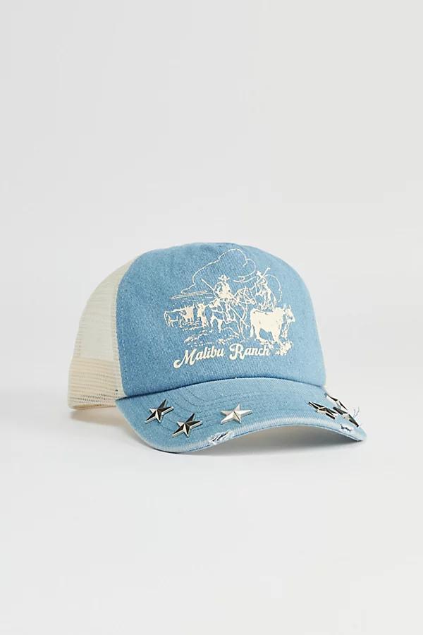 Coney Island Picnic Malibu Ranch Denim Trucker Hat Mens at Urban Outfitters Product Image