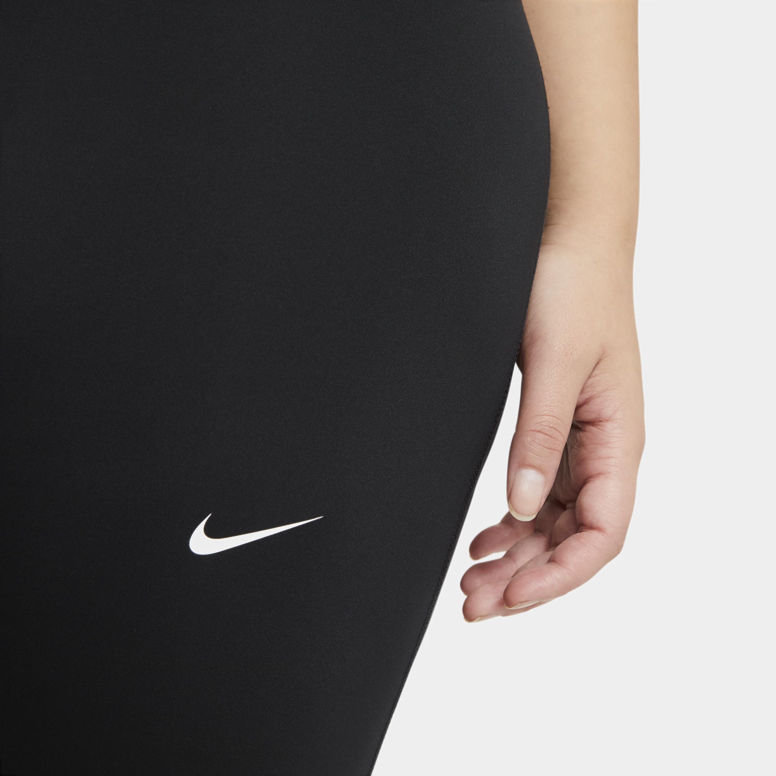 Women's Nike Pro Mid-Rise Crop Mesh Panel Leggings Product Image