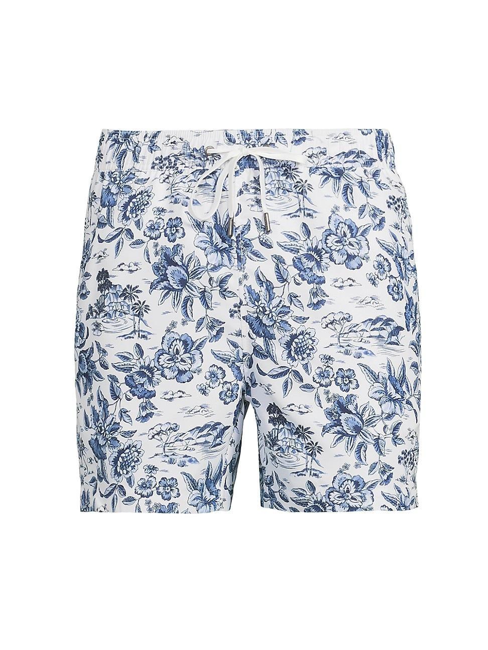 Mens Charles Floral Swim Trunks Product Image